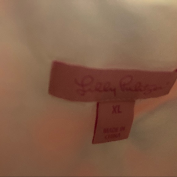 Lilly Pulitzer Floral Sleeveless Dress with Pom-Pom Trim, xl - Picture 4 of 4